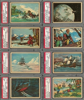 1961 Leaf "Famous Discoveries and Adventures" PSA-Graded Complete Set (50)
